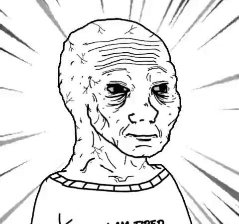 Wojak Cansado – Tired Wojak – Meme