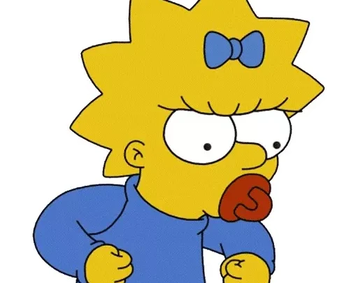 Figurinhas Maggie Simpson para whatsapp